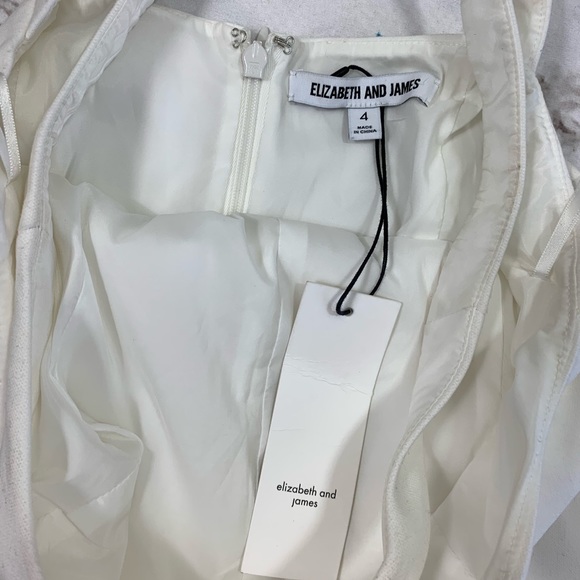Elizabeth And James Imogen White Halter Dress NWT - Picture 4 of 5